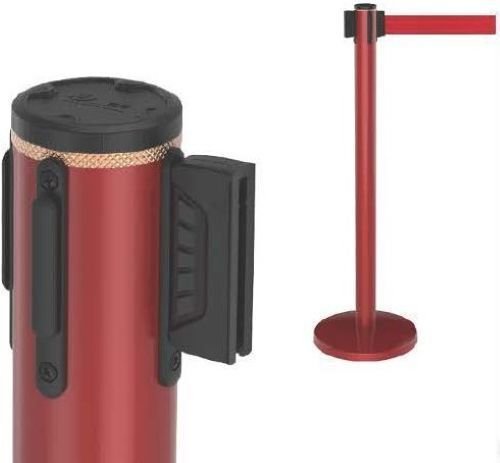 Red Retractable Belt Barrier Stanchion